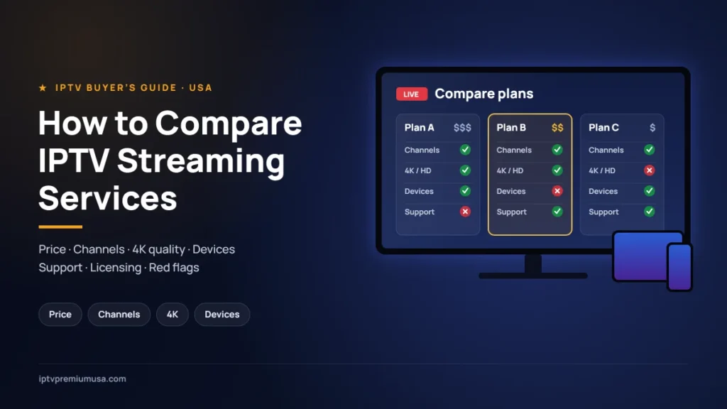 Comparing IPTV and live TV streaming services in the USA